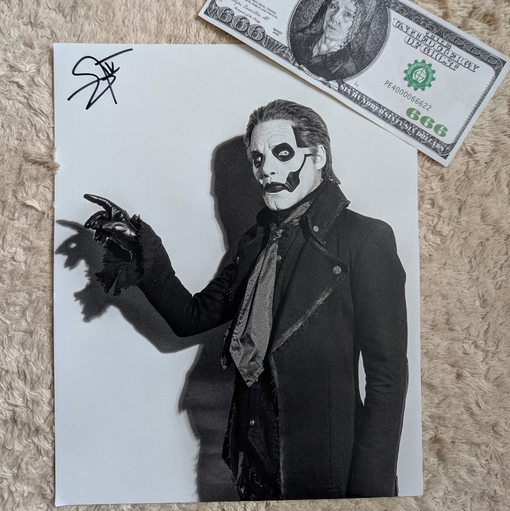 Ghost Band Autographed Poster Cardinal Copia Papa Tobias Forge + Bill